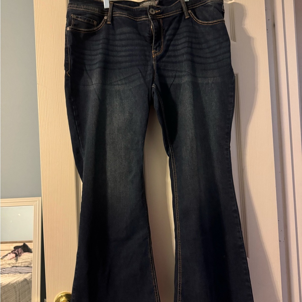 Torrid Blue Flare Wide Leg Jeans